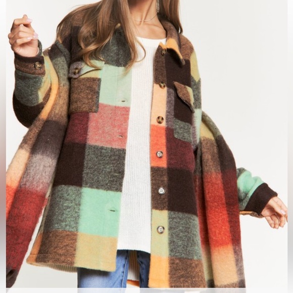 Cute Checkered Fleece Jacket - Picture 2 of 10